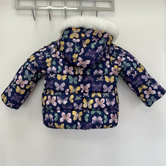 CARTERS Girls 2T Hooded Ski Jacket Bib Overall Ski Pants Set 15101 Purple - Picture 7 of 12